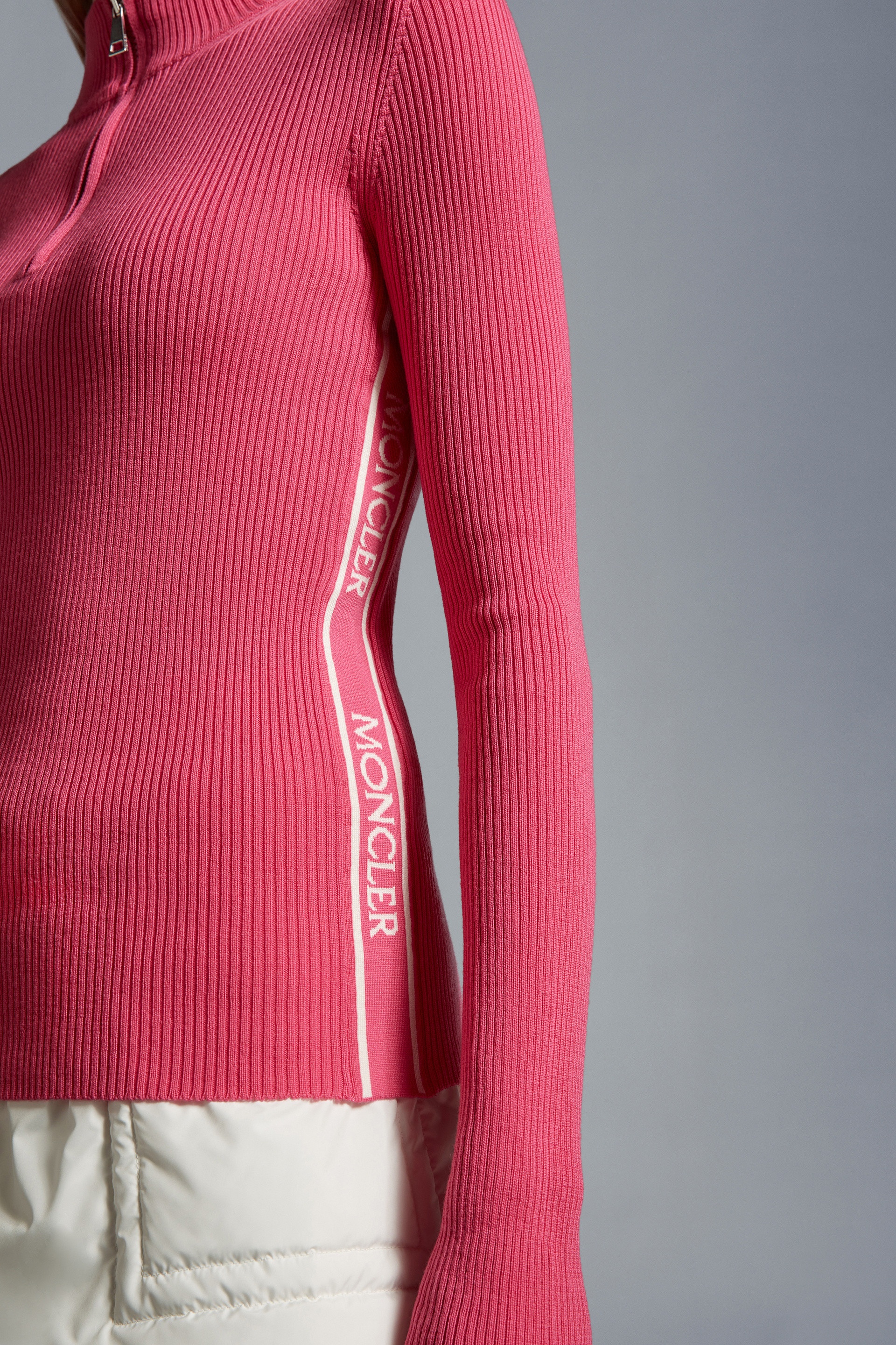 Wool Zip-Up Turtleneck Sweater - 6