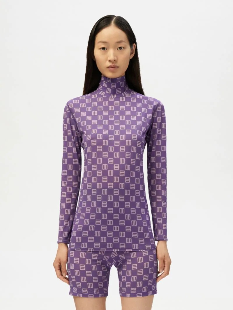 MONOGRAM FITTED TURTLENECK - 3