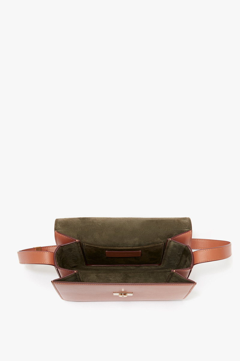 Chain Shoulder Bag In Tan Leather 2