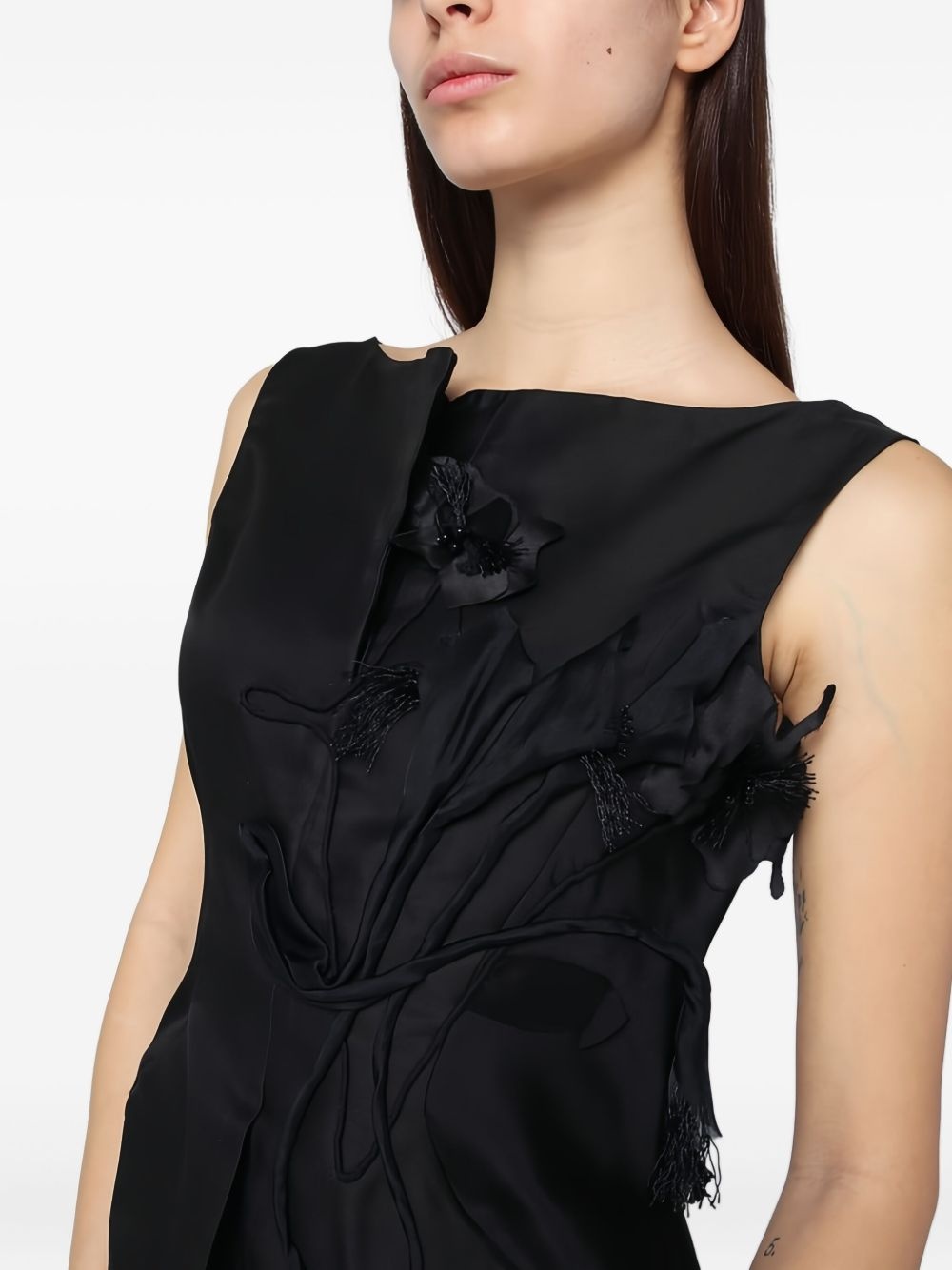 floral-appliqué top - 5