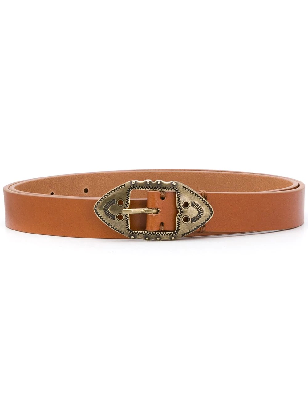 engraved buckle belt - 1