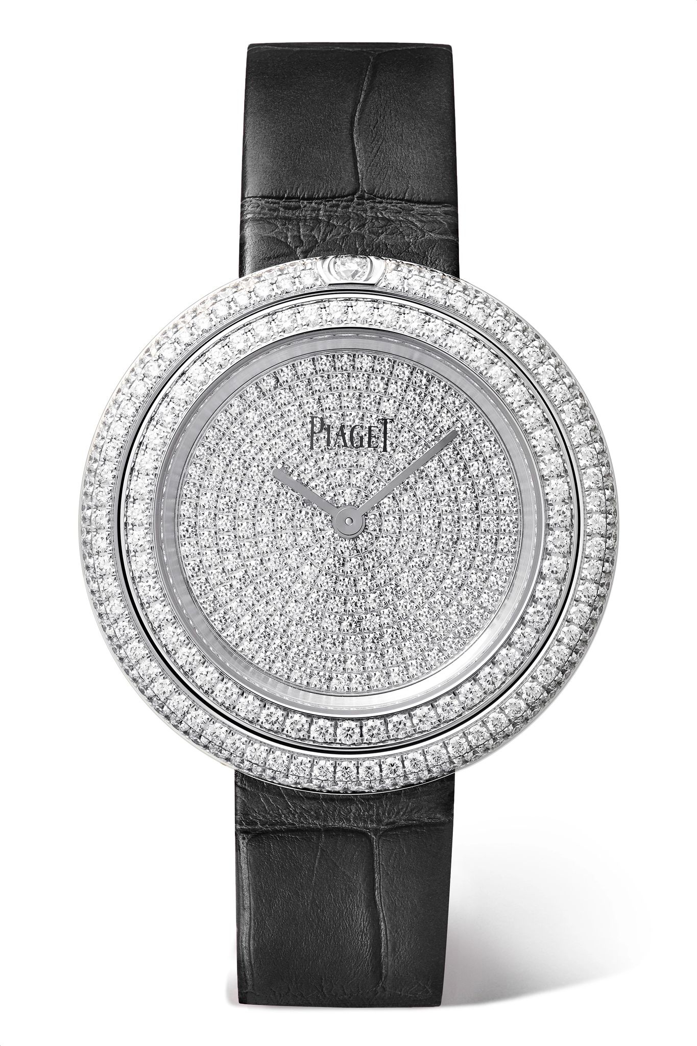 Possession 34mm 18-karat white gold, alligator and diamond watch - 8