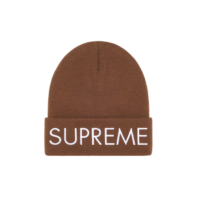 Supreme Capital Beanie 'Brown' - 1
