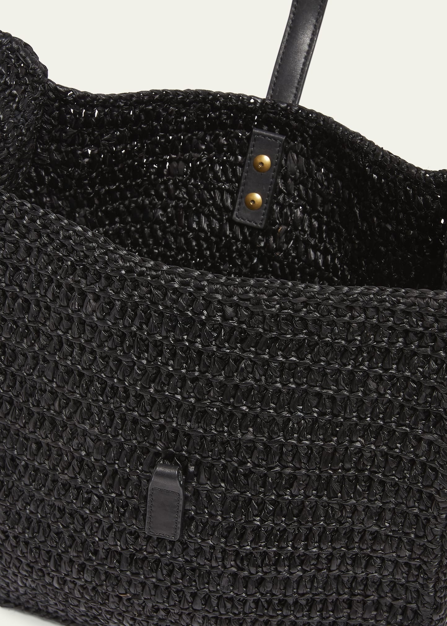Le 5 A 7 Small YSL Hobo Bag in Raffia - 4
