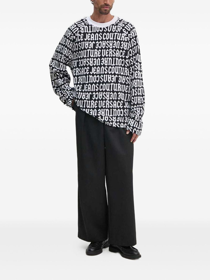 VERSACE JEANS COUTURE 검정 & 백색 Logomania 스웨터 outlook