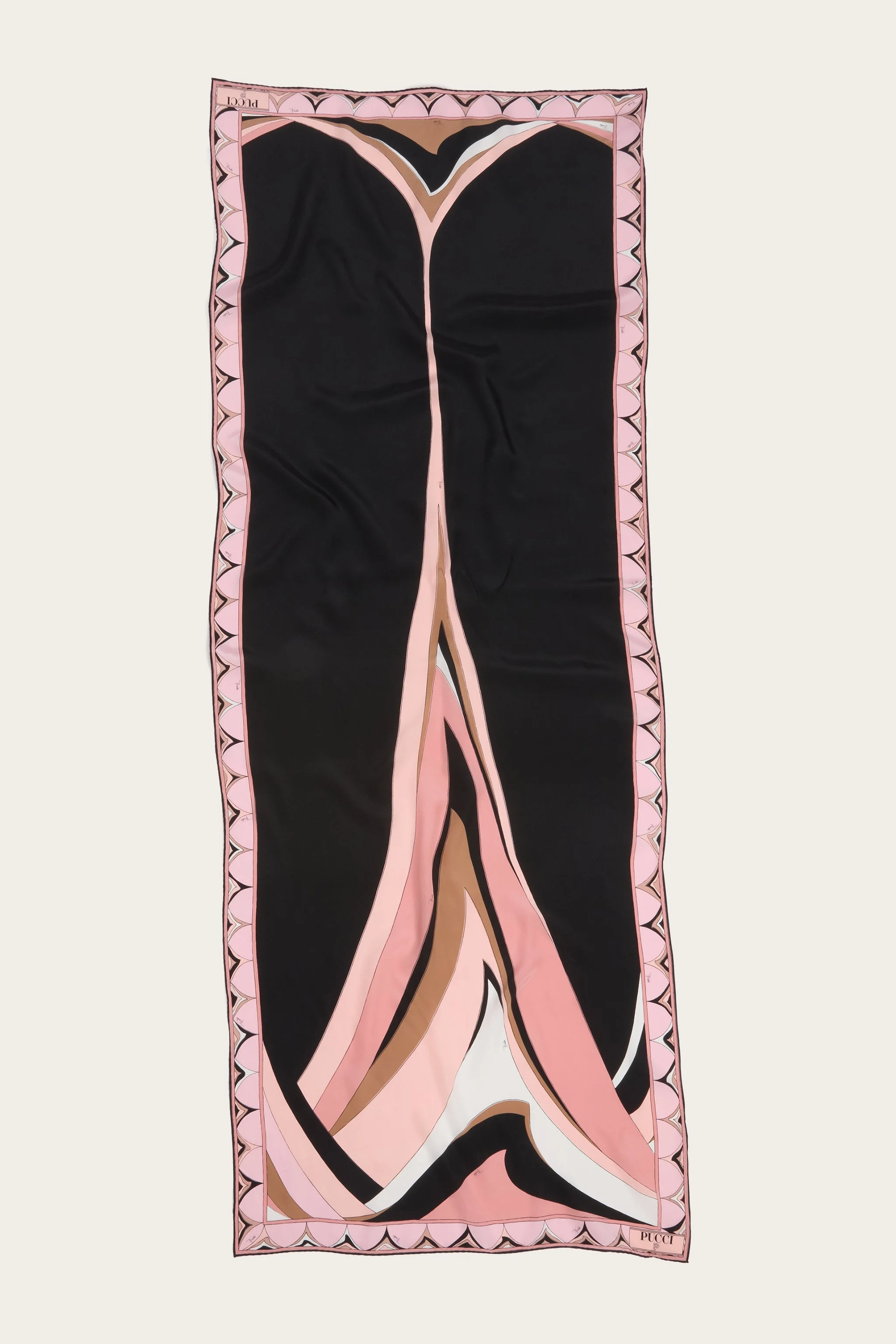 FARI PRINT CREPE DE CHINE STOLE - 1