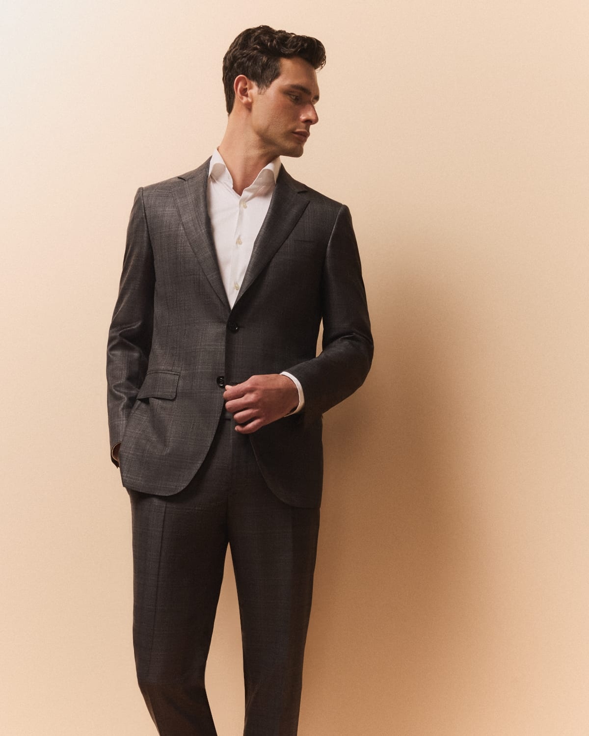 Men's 150s Luxury Twill Tonal Check Suit - 2