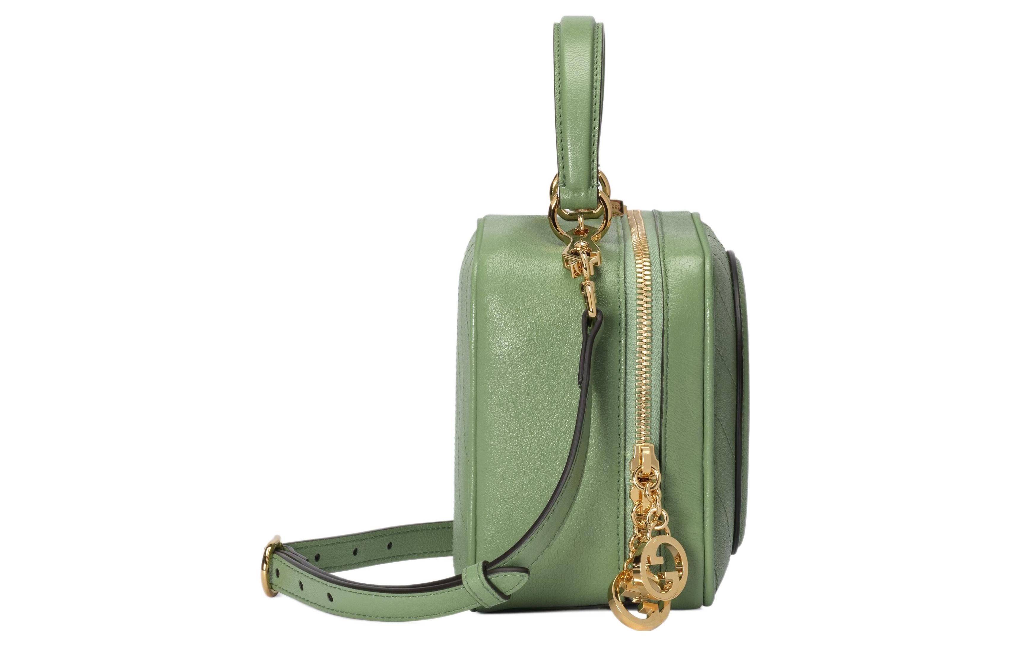 (WMNS) Gucci Blondie Top Handle Bag 'Green Soil Grass' 744434-1IV0G-3509 - 4