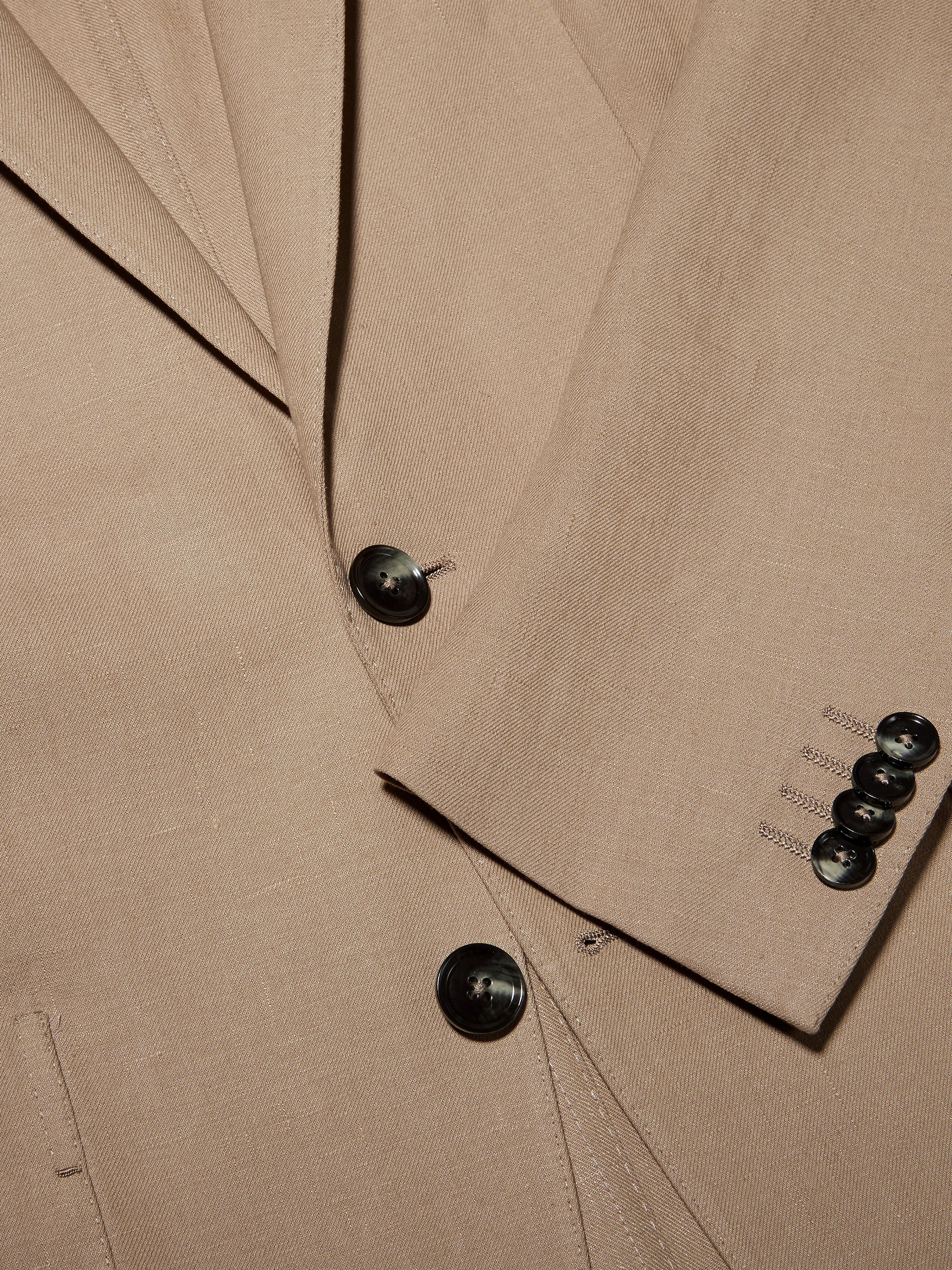LIGHT BEIGE OASI LINO SHIRT JACKET - 3