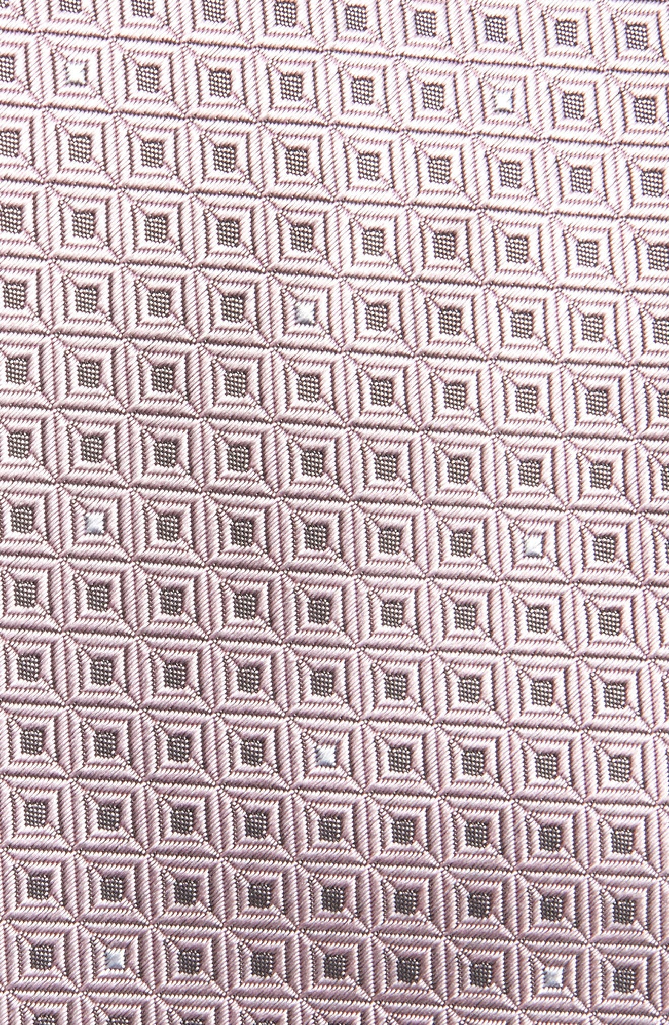 Brioni Geometric Pattern Silk Tie in Pink at Nordstrom - 2