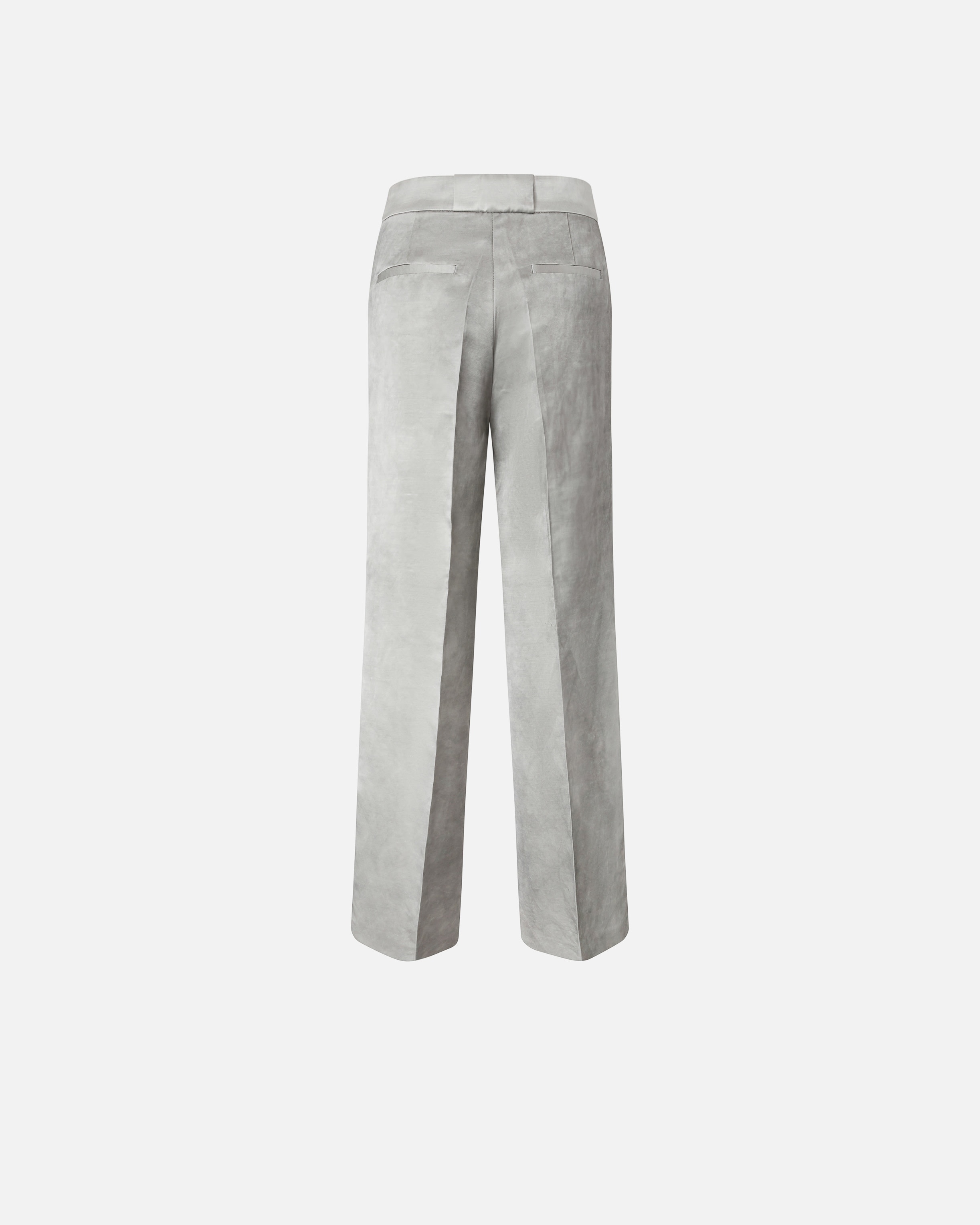 ELEGANT WIDE TROUSERS IN WASHED-OUT SATIN - 6