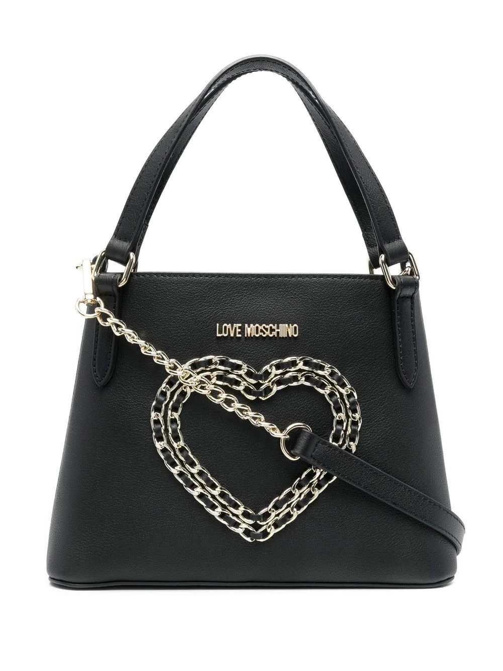 heart-logo leather bag - 1