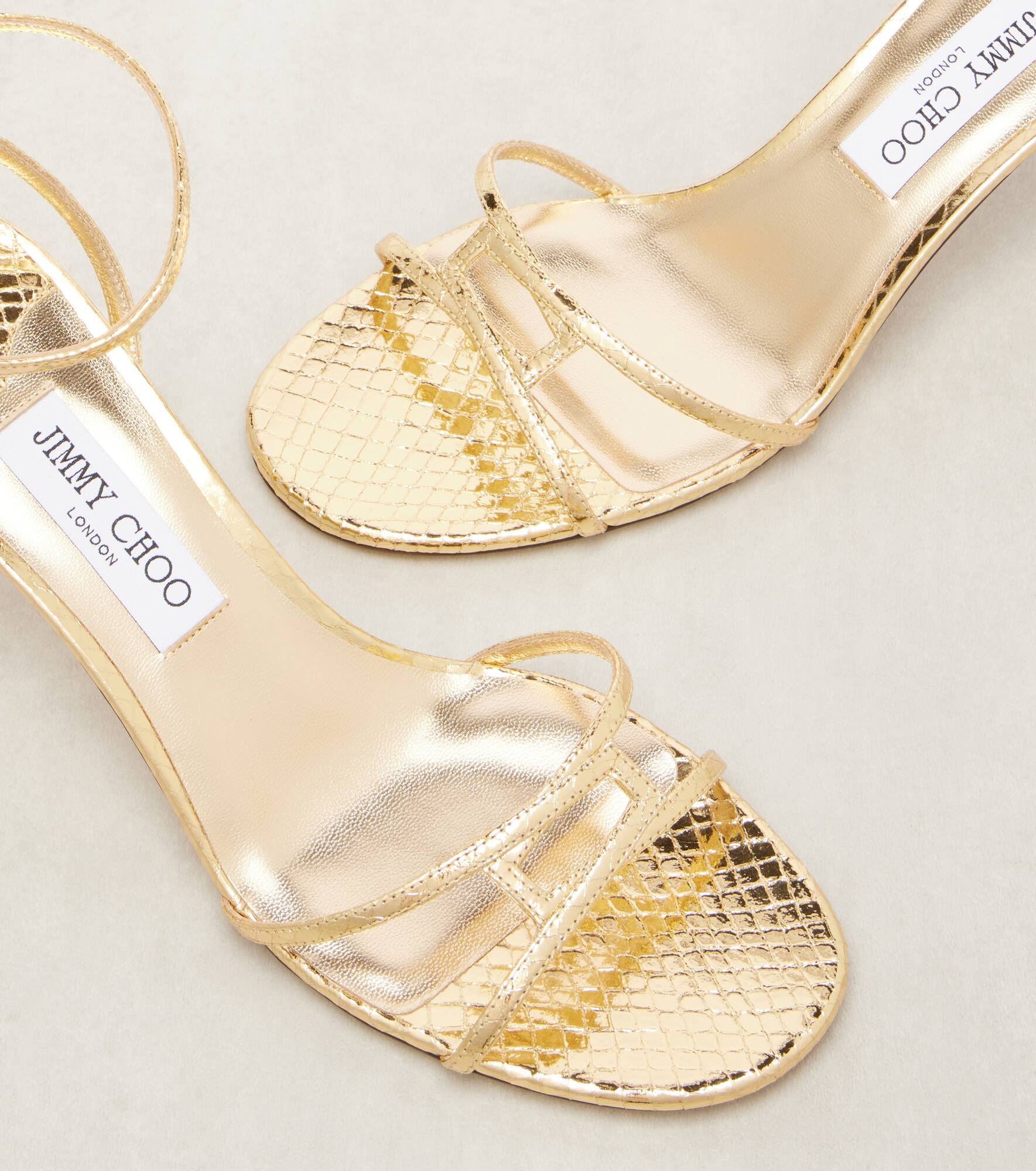 1998 Leo 65 metallic leather sandals - 5