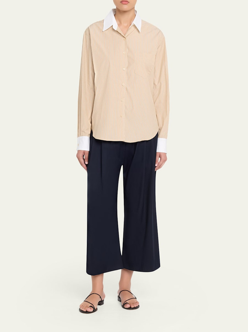 JAMIE HALLER The Tipped Weekend Cotton Shirt outlook