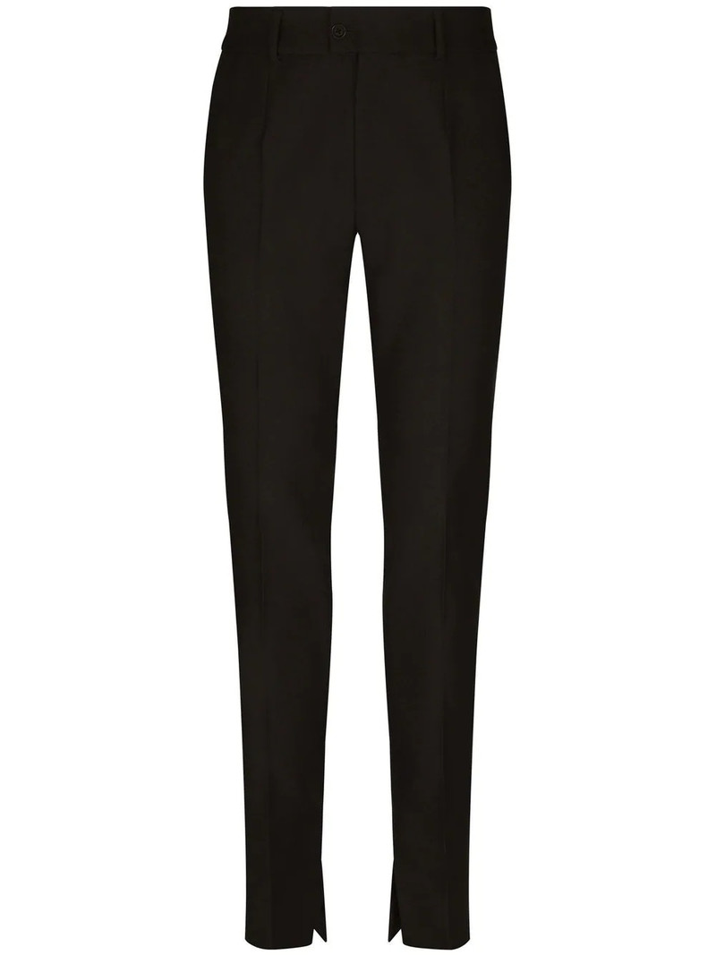 ankle-slit super-skinny trousers 1