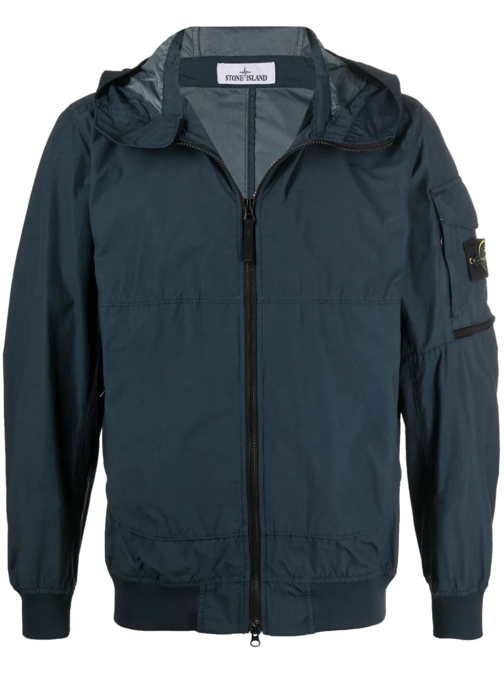 Compass badge lightweight hooded jacket - 1