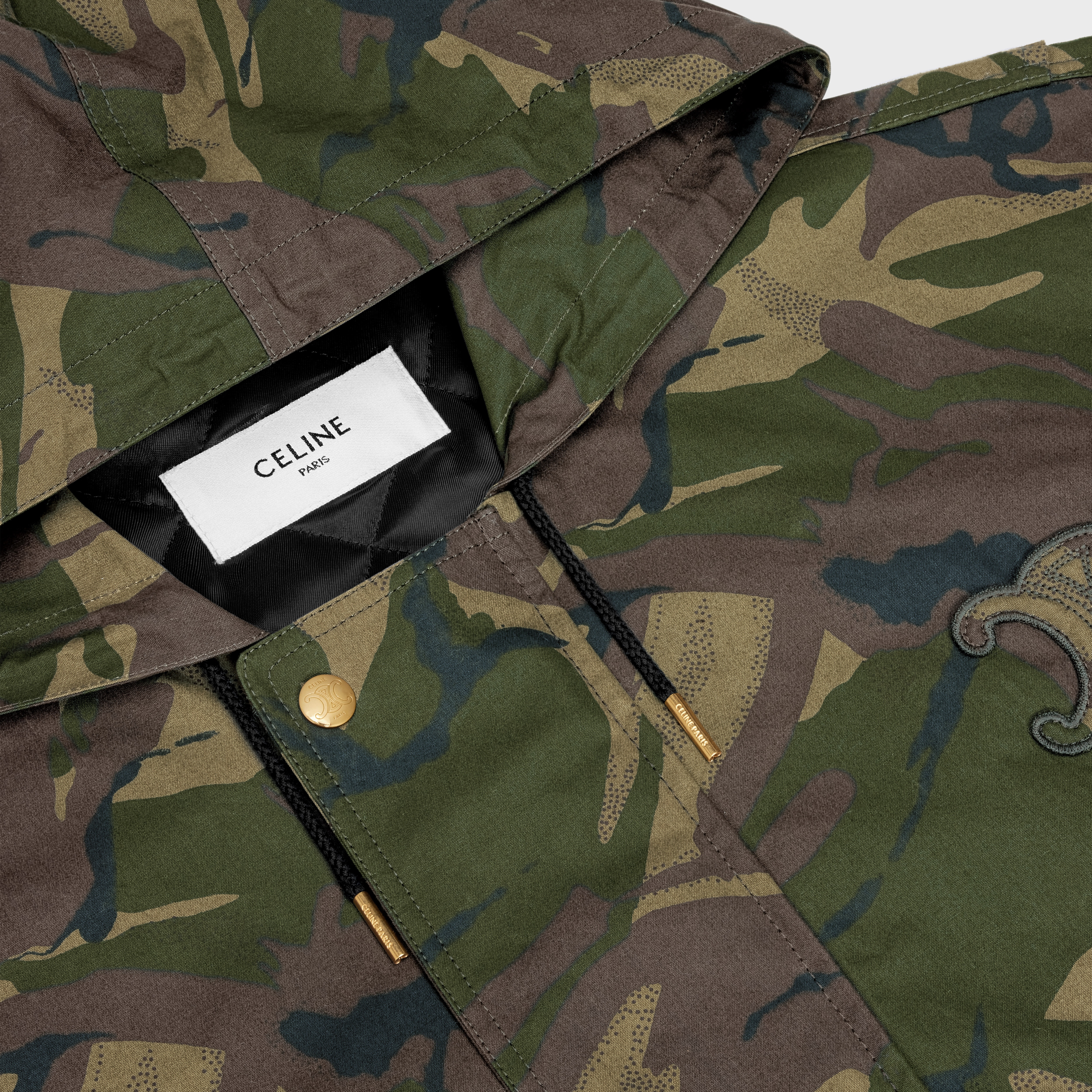 CROPPED PARKA IN CAMOUFLAGE COTTON - 3