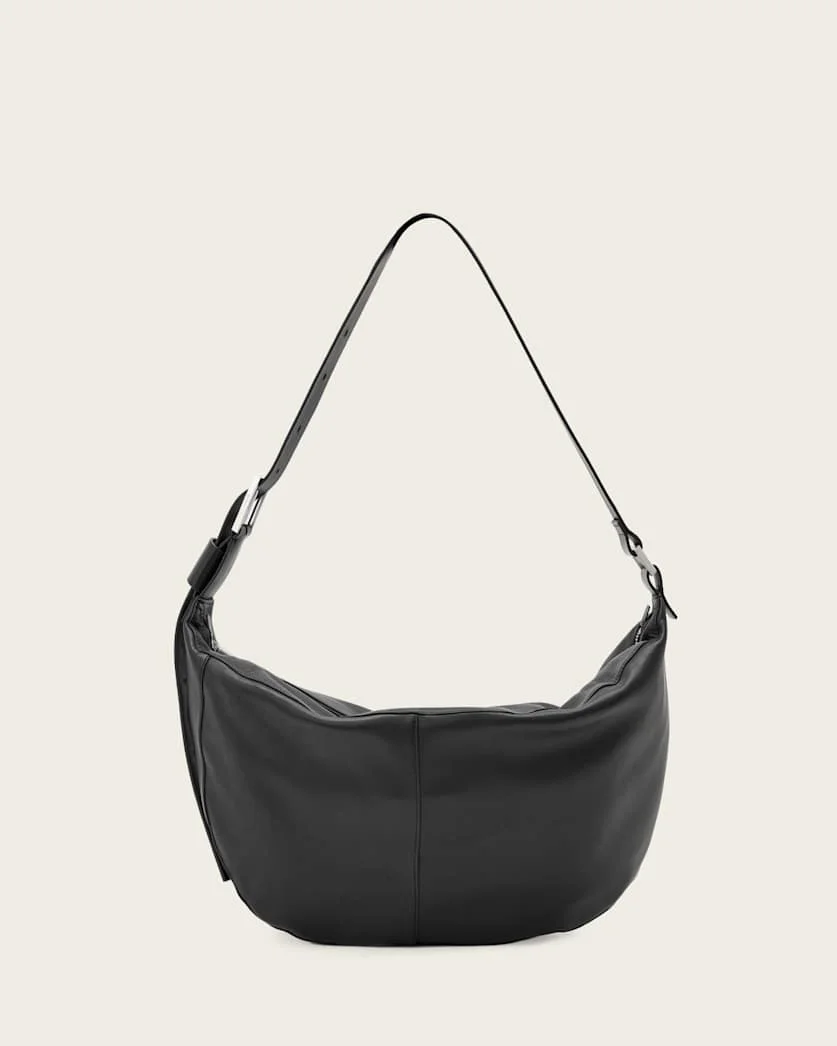 LUNA SLOUCHY LEATHER SHOULDER BAG - 1