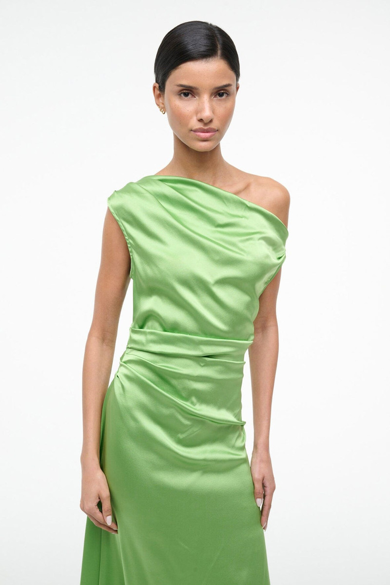 STAUD PHARE SILK DRESS SPROUT 4