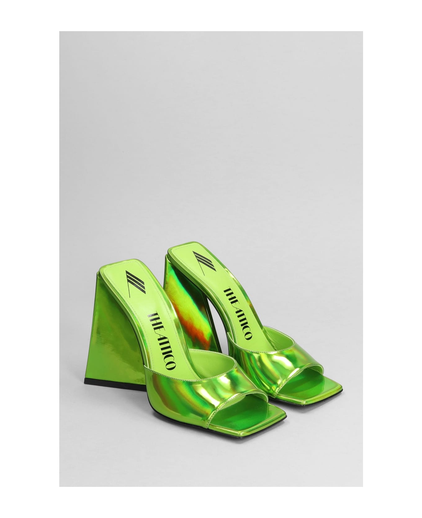 Devon Slipper-mule In Green Leather - 2