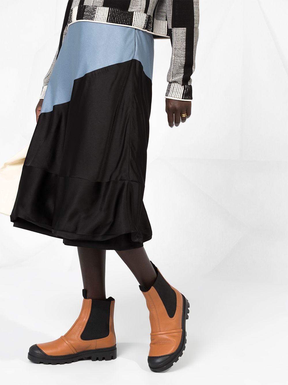 colour-block balloon skirt - 3