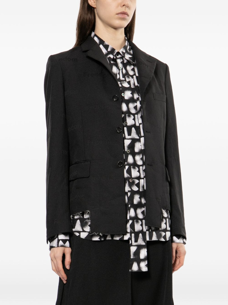 BLACK COMME des GARÇONS logo-print long-sleeve shirt outlook