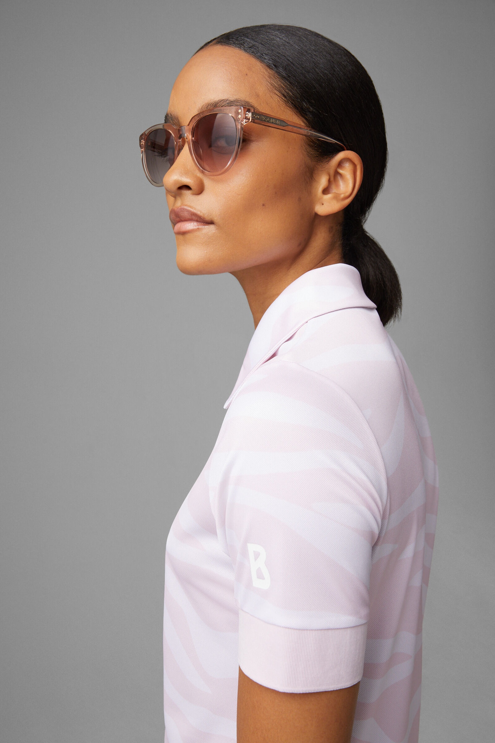 Calysa functional polo shirt in Pink - 4