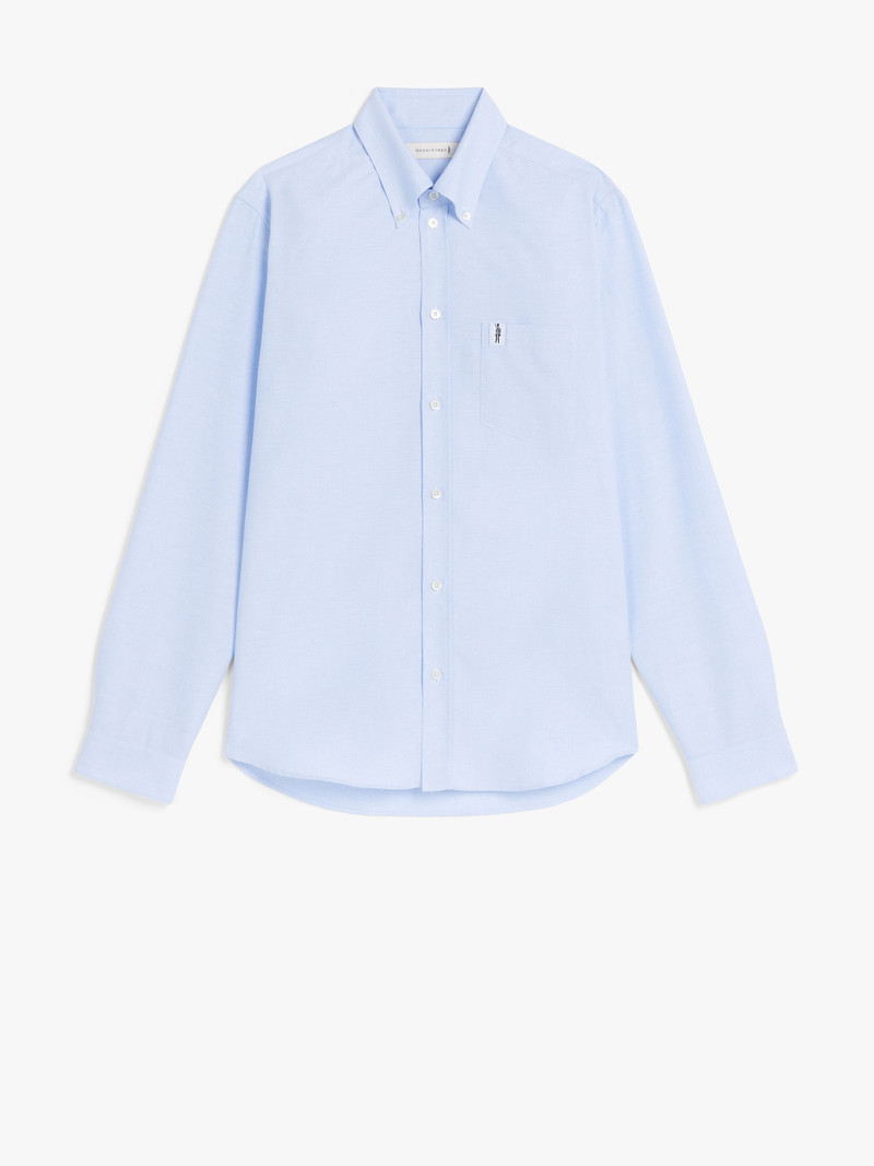 BLOOMSBURY BLUE COTTON OXFORD SHIRT | GSC-103 1