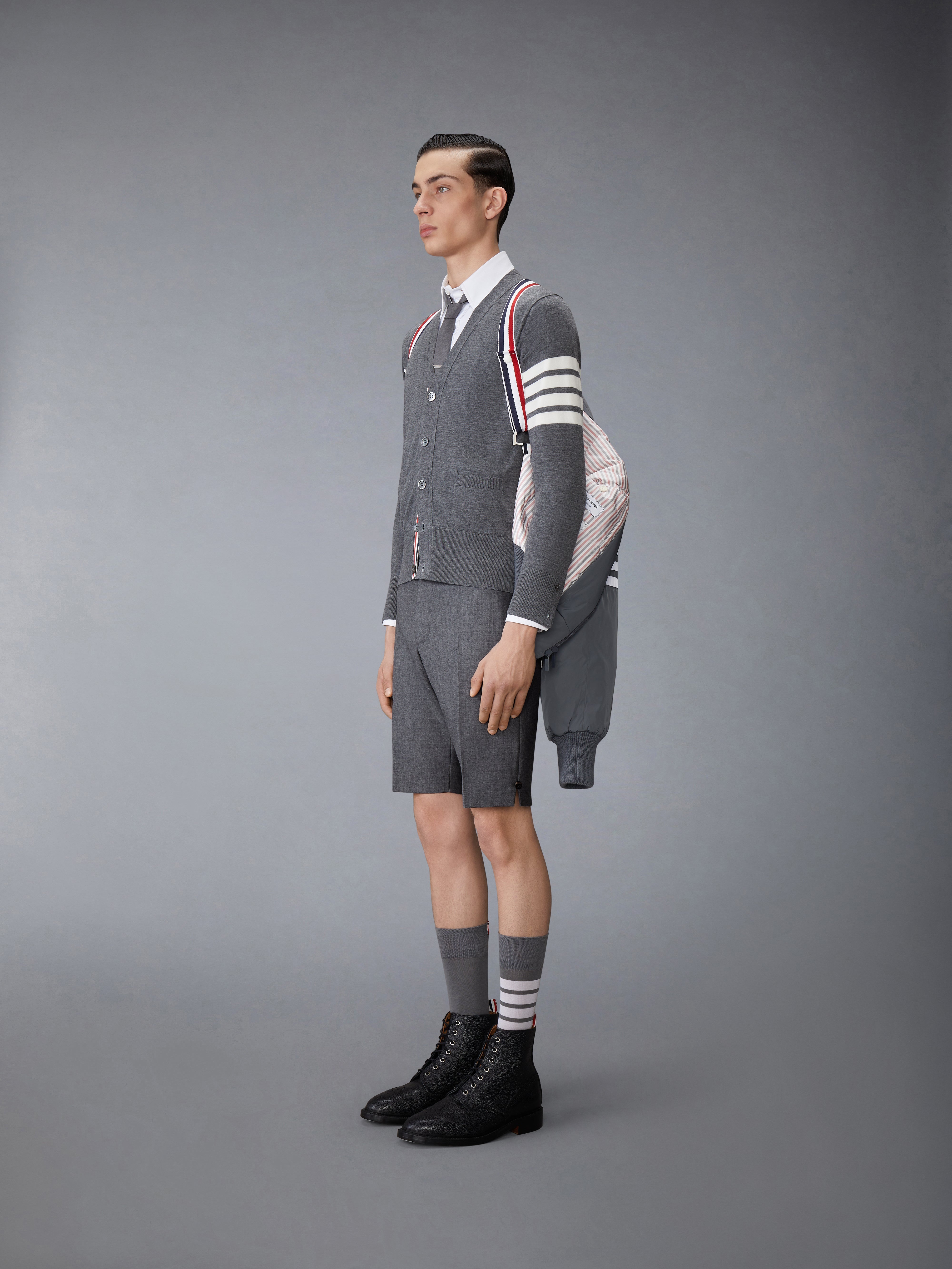 POLY TWILL 4-BAR OVERSIZED BLOUSON JACKET - 5