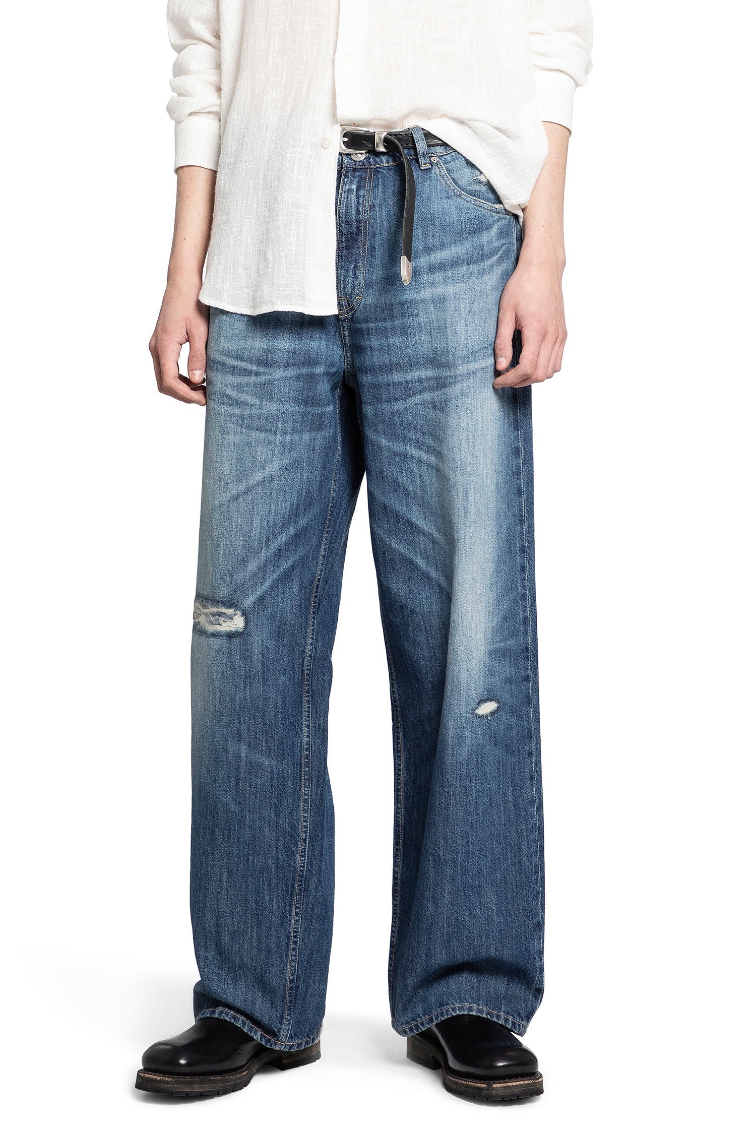 パンツ OUR LEGACY Vintage Rubber Repair Denim Our Legacy - Vast Cut Vintage Rubber Repair Denim