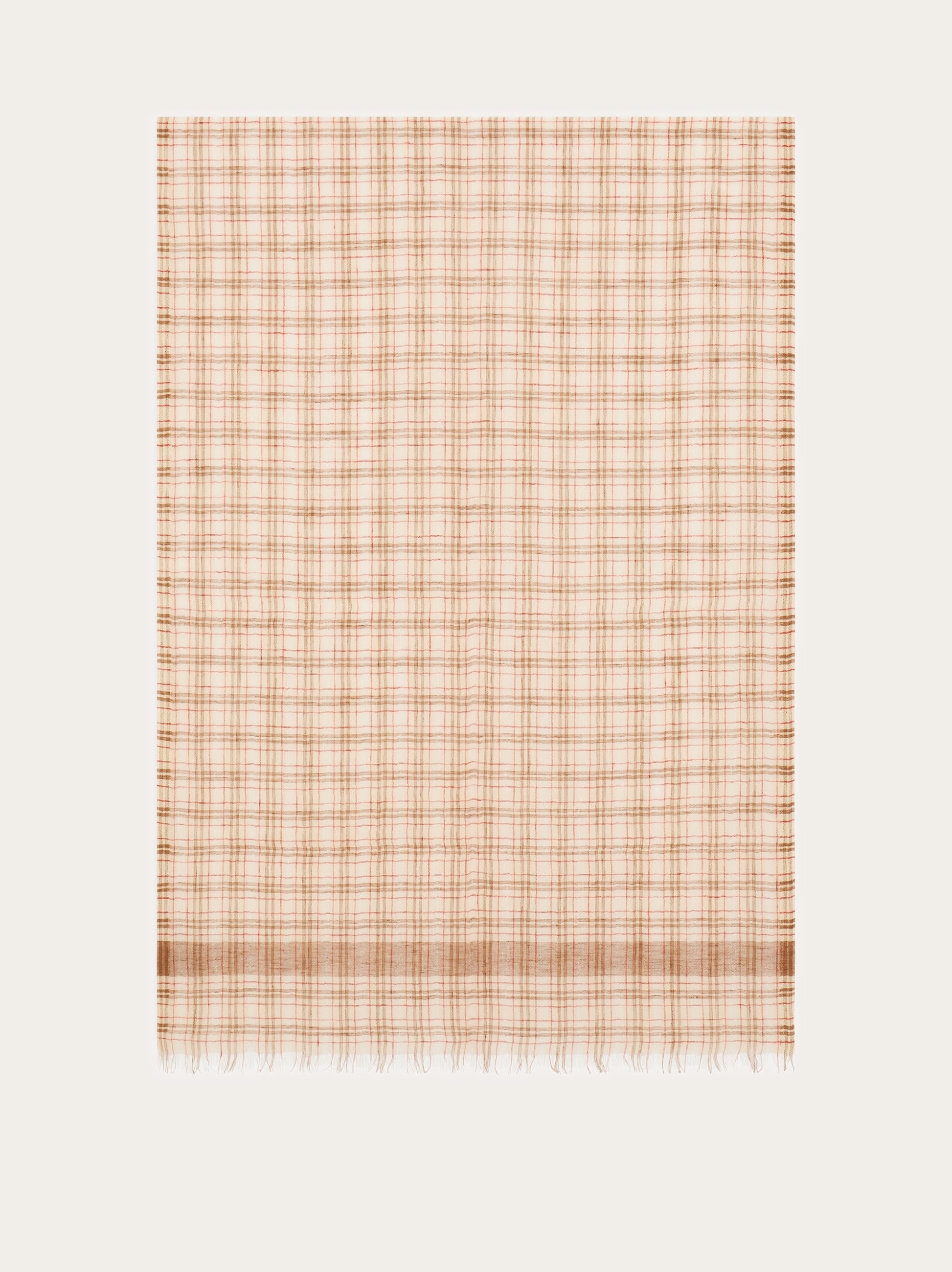 Linen tartan stole - 4