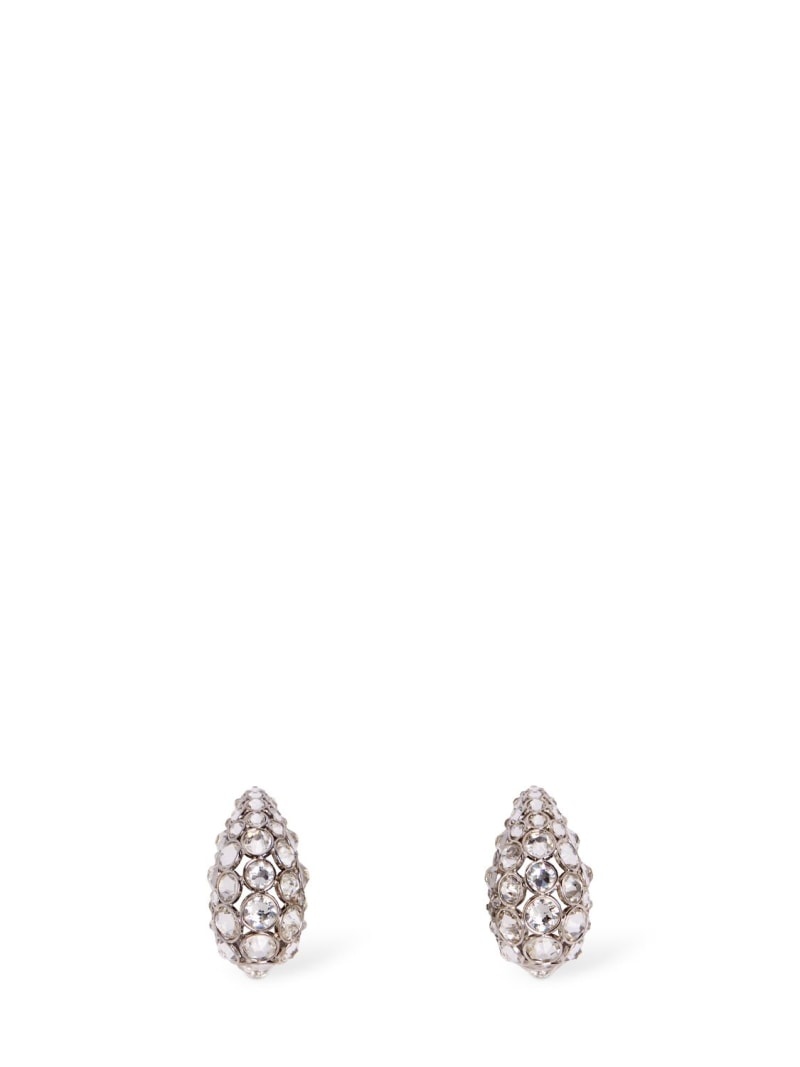 Pineapple crystal stud earrings - 1