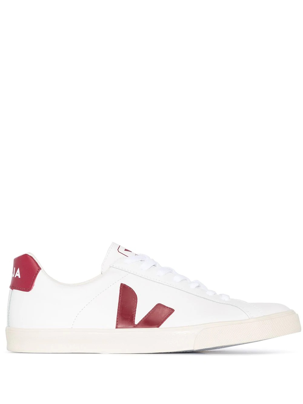 two-tone leather sneakers - 1