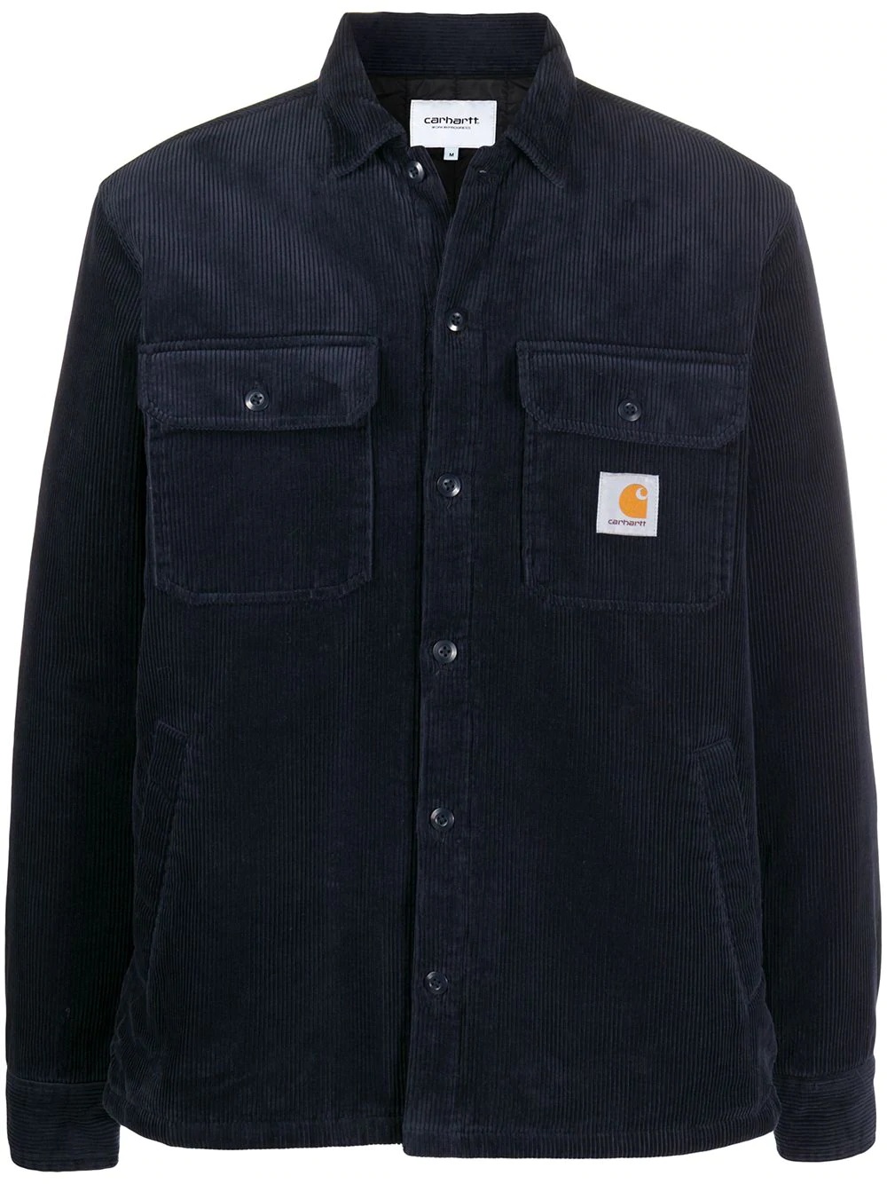 corduroy logo patch shirt  - 1