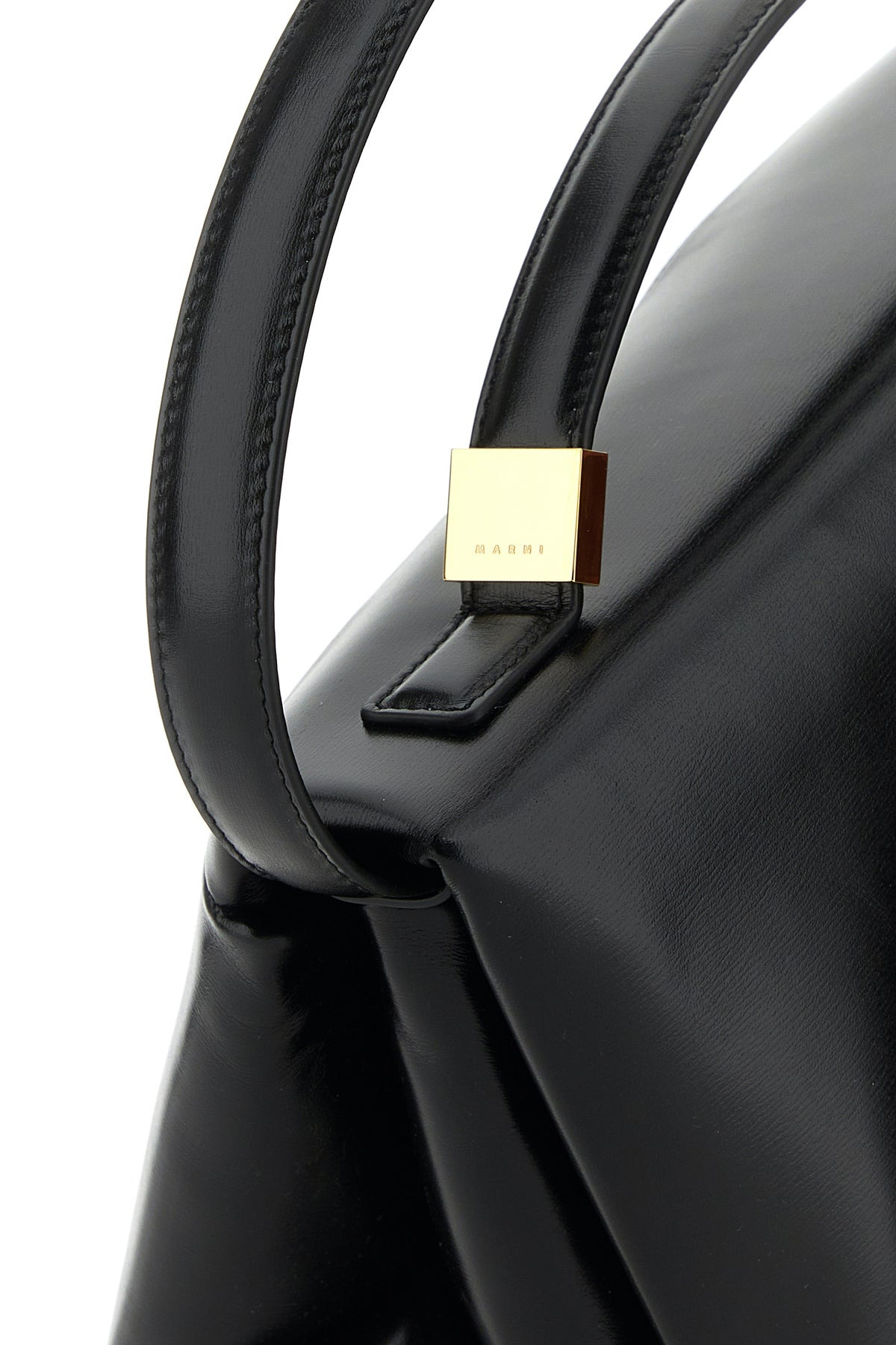 Black leather Prisma handbag - 4