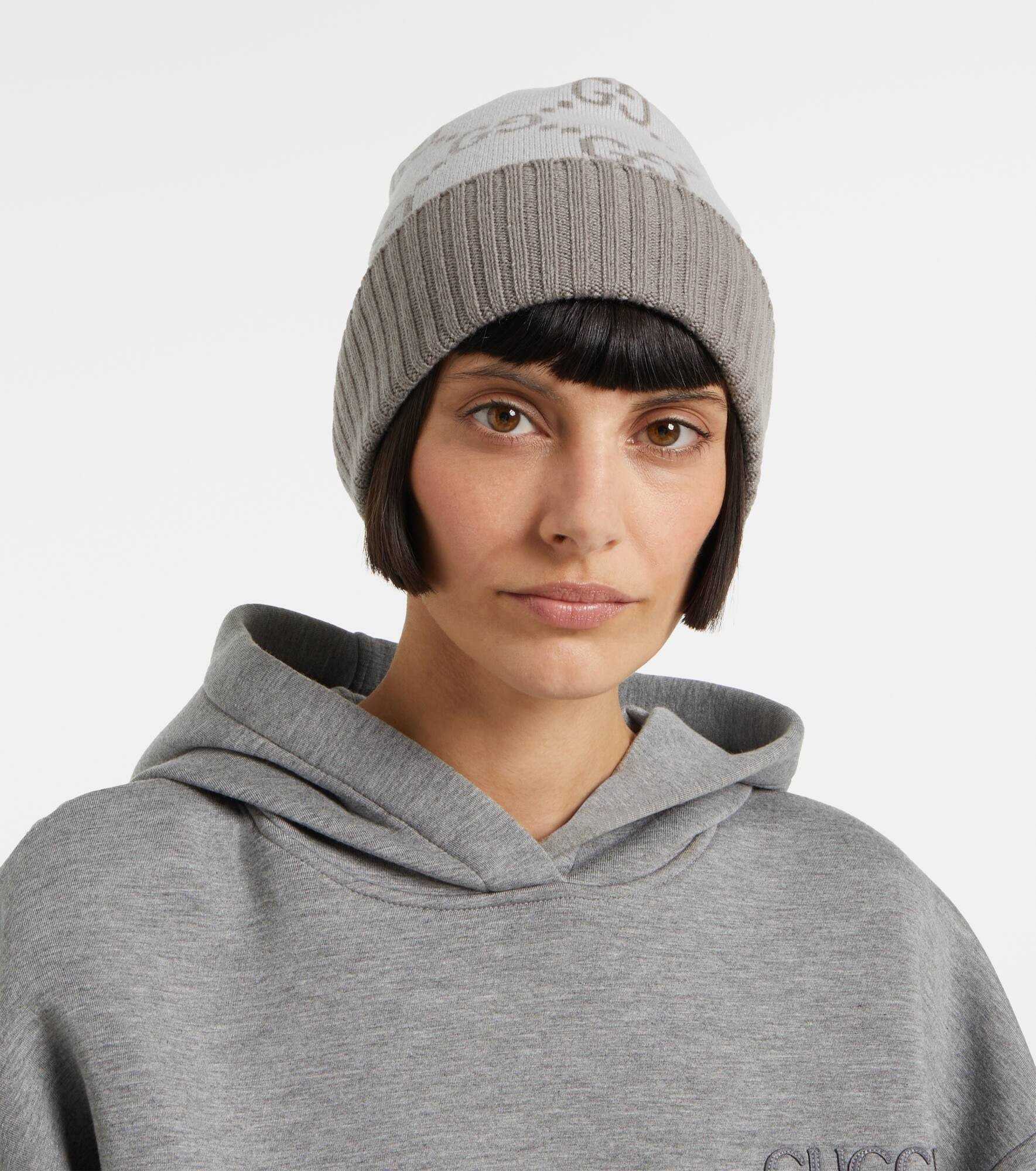 GG cashmere jacquard beanie - 2