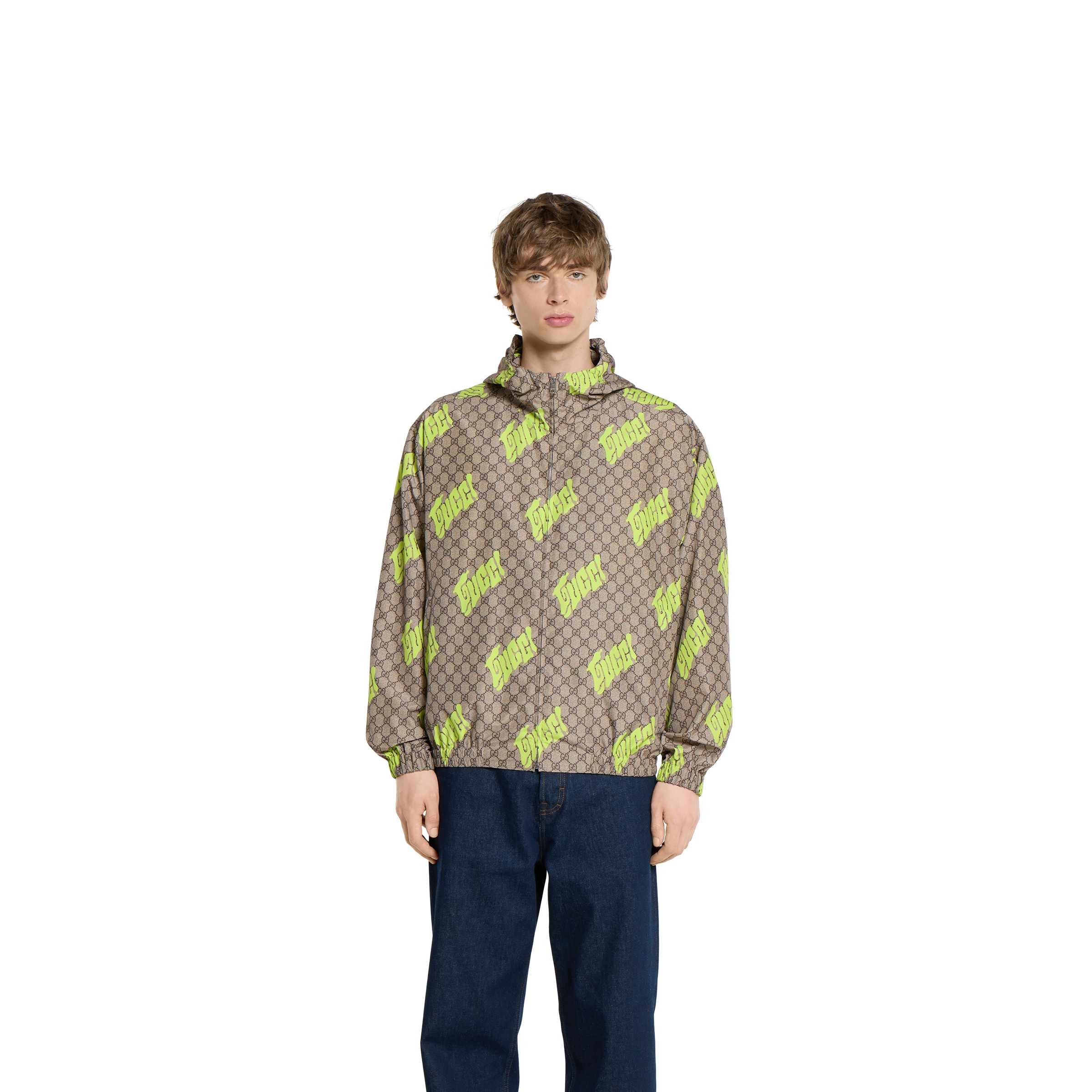Printed poplin tech zip jacket - 3