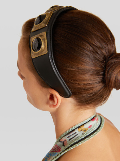 Etro CROWN ME HEAD BAND WITH CABOCHON STONES outlook