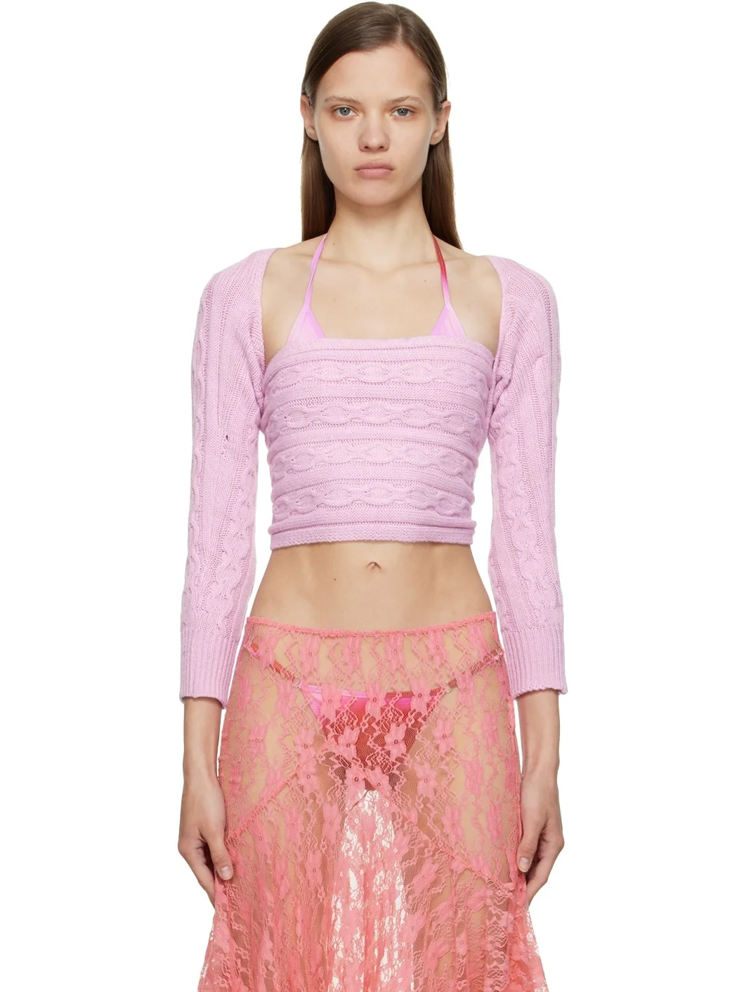 SSENSE Exclusive Pink Mariona Sweater - 1