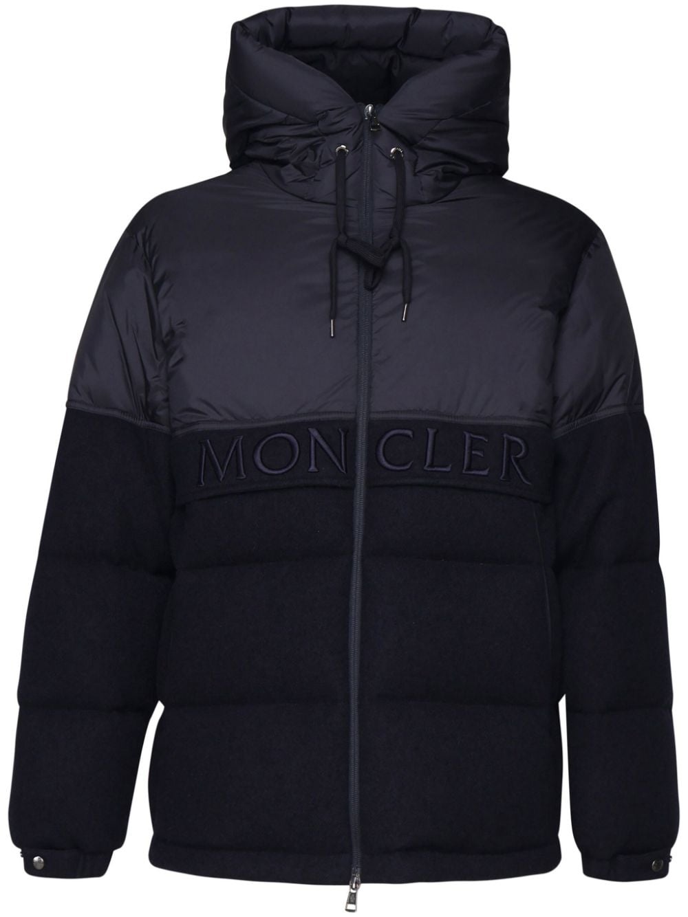 logo-patch hooded jacket - 1
