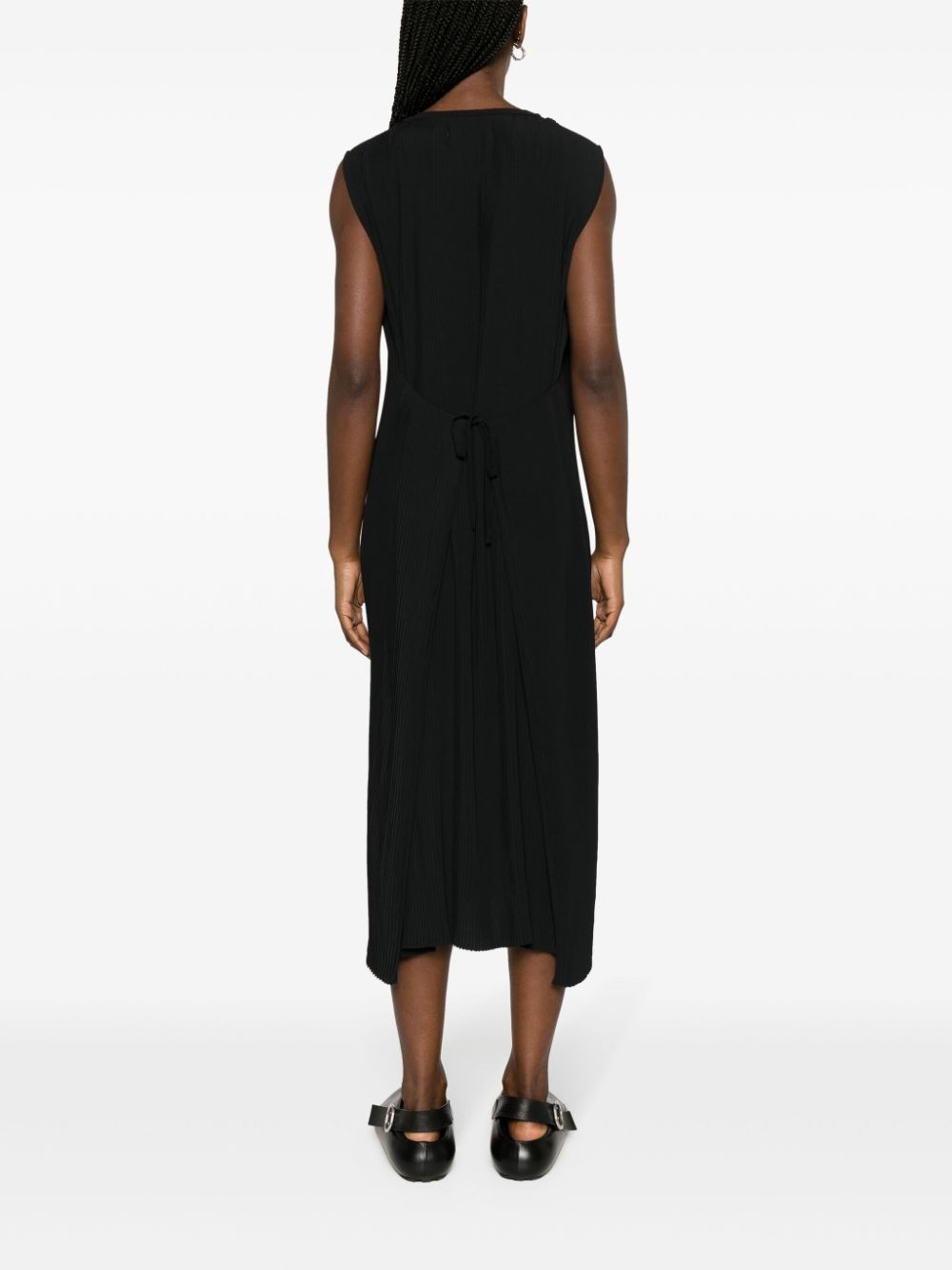 Pull plissÃ©-crepe midi dress - 4
