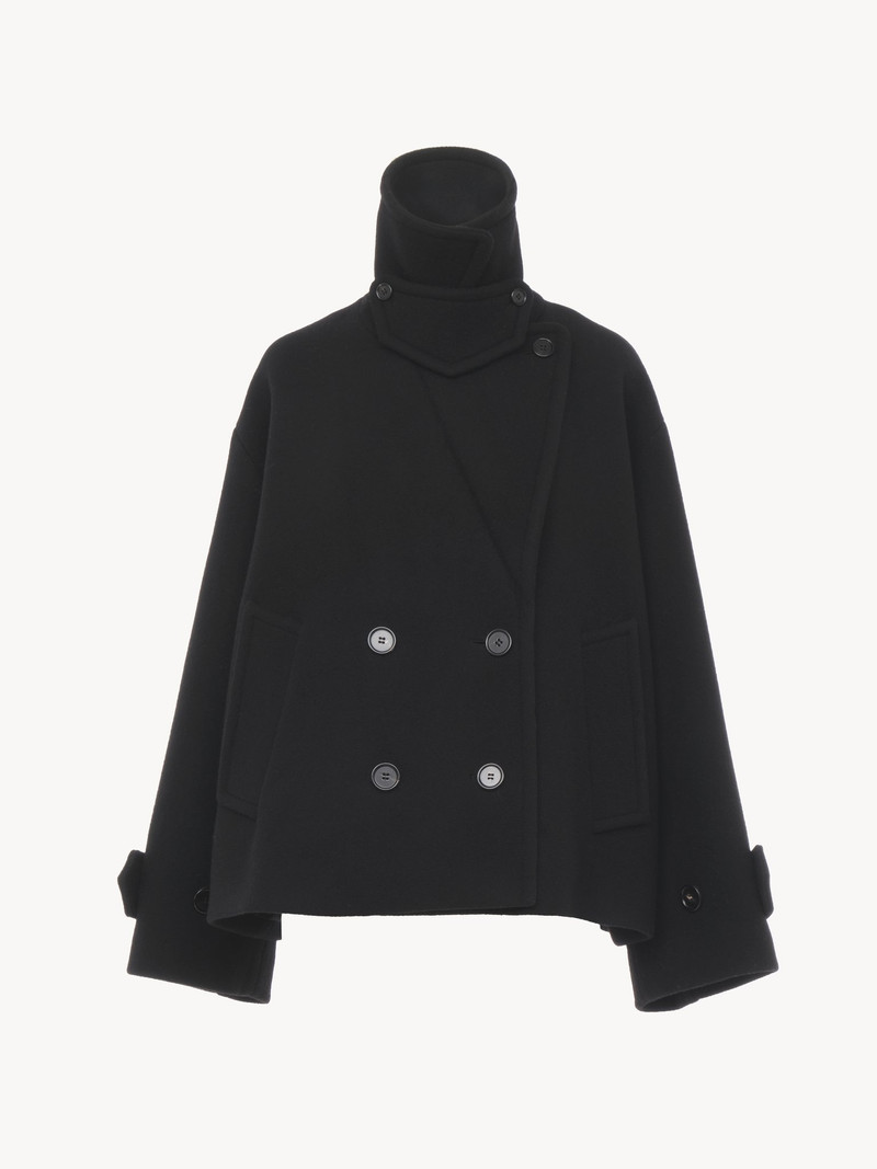 【エレガント♪】Chloe Cappotto Doppiopetto Oversize In Lana Chloé OVERSIZED SHORT COAT IN WOOL | REVERSIBLE