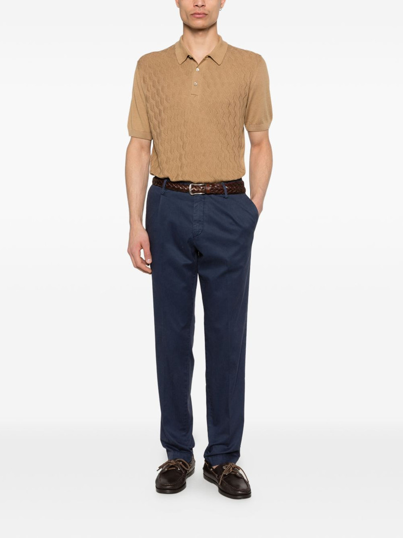 CORNELIANI textured polo shirt outlook