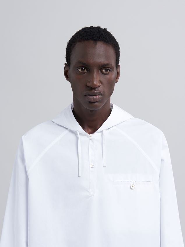 ORGANIC POPLIN SHIRT WITH REMOVABLE JABOT DETAIL - 4
