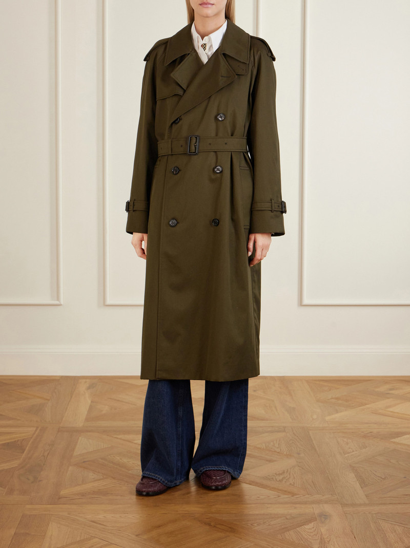 Double-breasted Belted Cotton Trench 4