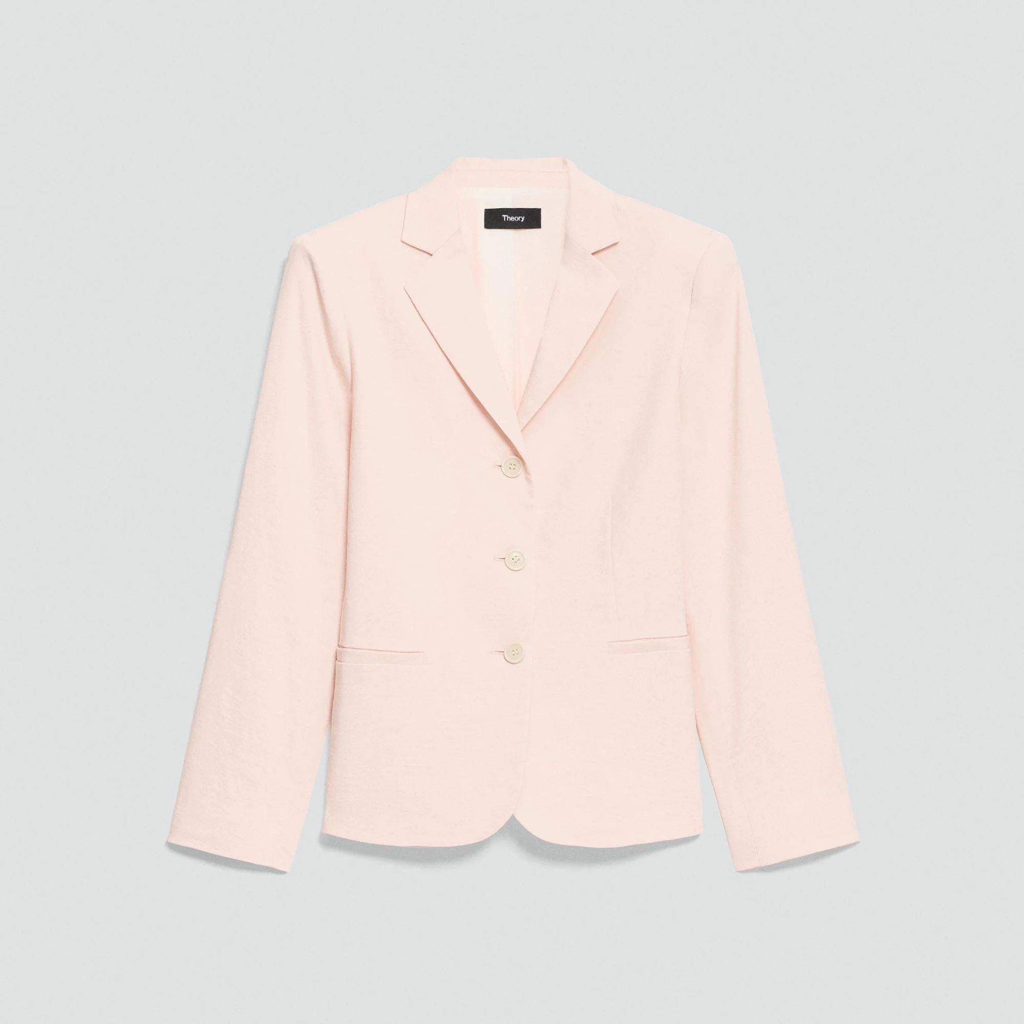 Shrunken Three-Button Blazer in Good Linen - 1