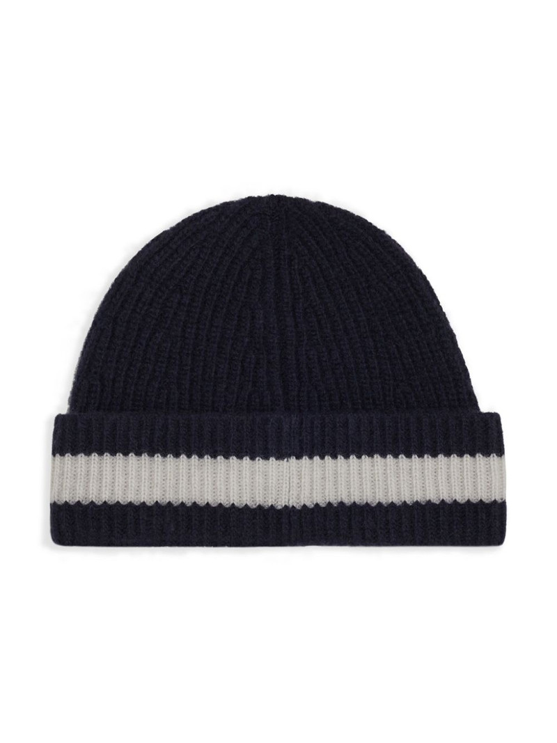 LACOSTE ribbed-knit beanie hat outlook