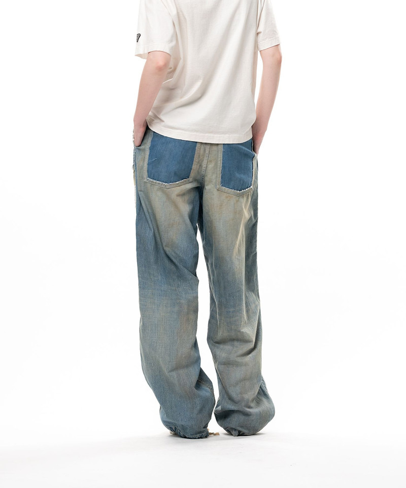 Cut-Out Pocket Denim Pants 10