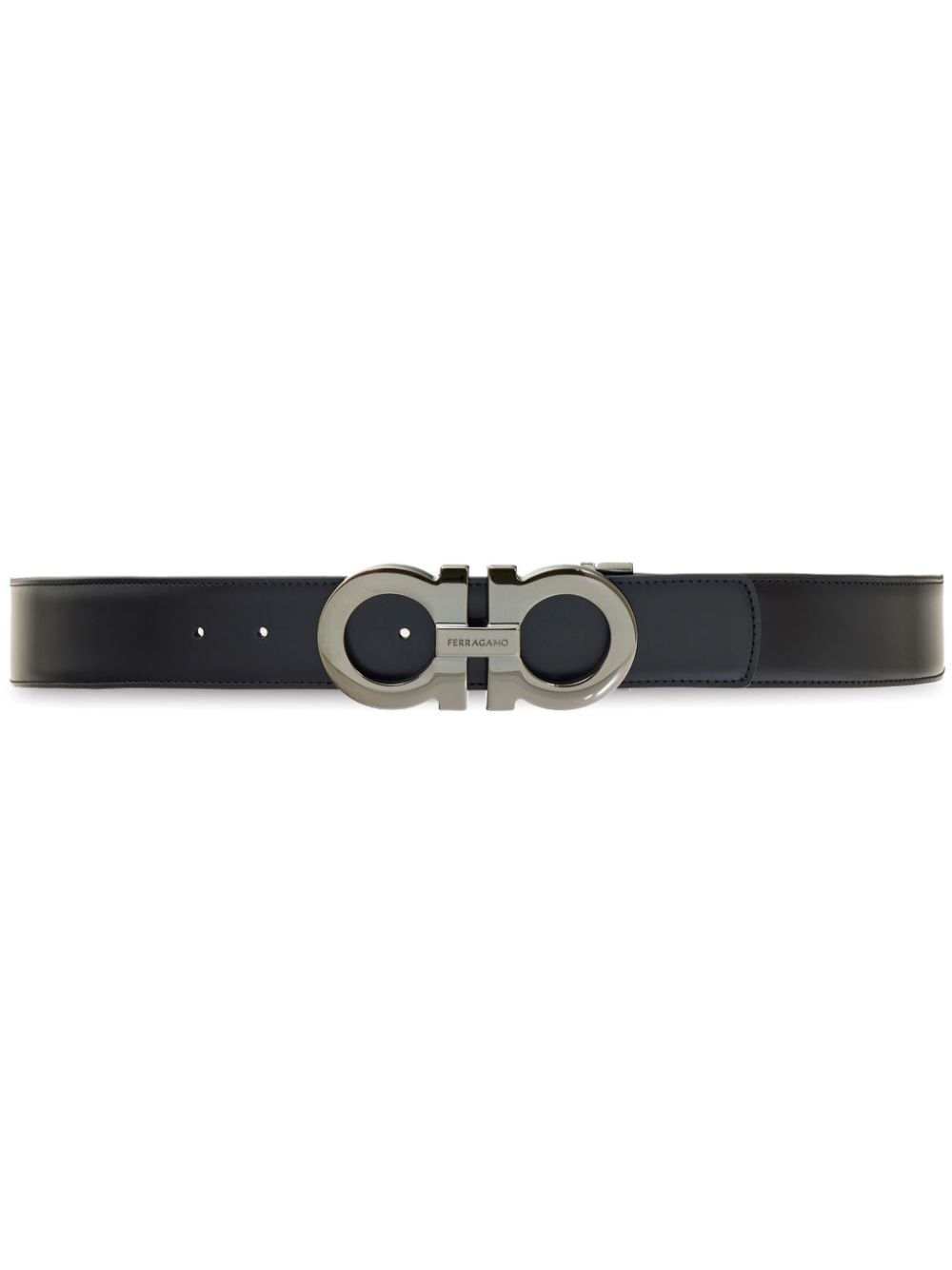 Gancini reversible leather belt - 1