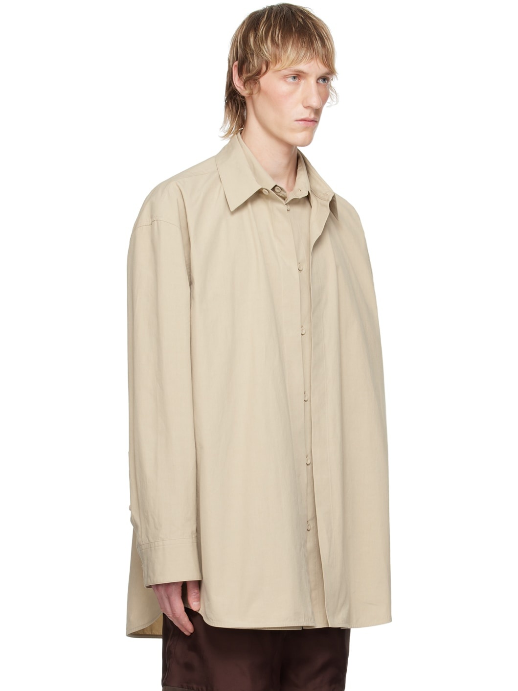 Beige Layered Shirt - 2
